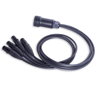 PKnight 1 Pasang Kabel Ekstensi STP RJ45 Cat5/6 4-Channel XLR 3-Pin 1m Adaptor Breakout Sinyal Audio XLR Male/Female Aluminium LED