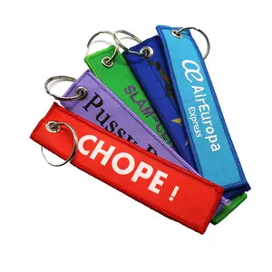 מחזיק מפתחות ארוג לקידום מכירות חברה עסקית מחזיק מפתחות לוגו מותאם אישית