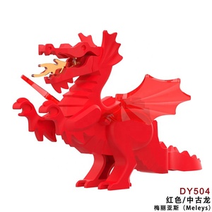 DY501-508 Medieval Times Series <strong>Black</strong> <strong>Green</strong> Middle Ancient Dragon Syrax Meleys Building <strong>Blocks</strong> Sets Kids Toy