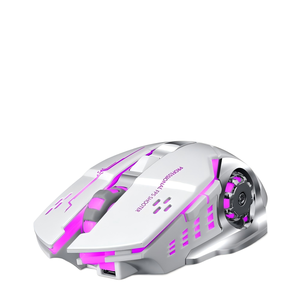 Белая компьютерная клавиатура и Беспроводная игровая мышь с зарядной док-станцией Rgb Oem - Product Image 3