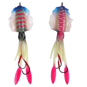 Jig de Calamar Morbido 60g Luminescent <span class=keywords><strong>UV</strong></span> en Plastique Souple, Appât <span class=keywords><strong>pour</strong></span> Calamar, Leurre de Pêche au Thon - Product Image 5