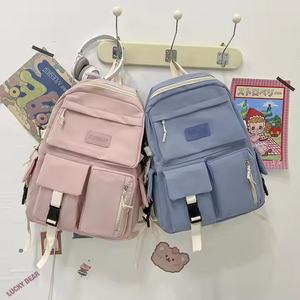 Mochila unisex multicolor de gran capacidad para jóvenes, mochila informal multifuncional con cierre de cremallera, impermeable de nailon a la moda - Product Image 1