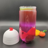 Bouteille de boisson en plastique transparente de 500 ml (16 oz) de forme unique, de qualité alimentaire, pour jus de fruits pour animaux de compagnie