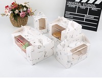 Meimei — boîte à Cupcake jetable avec poignée, 1 2 4 6 trous, facile à assembler, Cupcake, tarte aux œufs, muffins, parfait pour la fête, bon marché