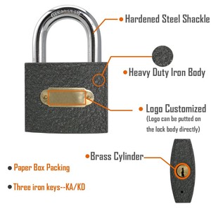 Cadenas en fer de haute qualité, antivol, cadenas populaires pour porte - Product Image 6
