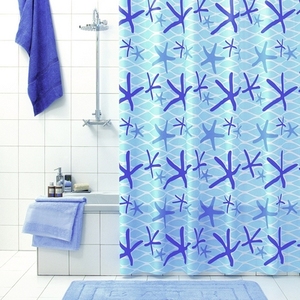 Cortina de Ducha Moderna Estampada Netty de 120x200cm, Diseño Digital 3D con Ganchos, Hecha de Poliéster - Product Image 1