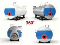 Chaudière à eau chaude à condensation industrielle CWNS à faible consommation de gaz |   Chaudière centrale à tubes de fumée à contact humide à 3 passages avec démarrage/arrêt automatique programmé
