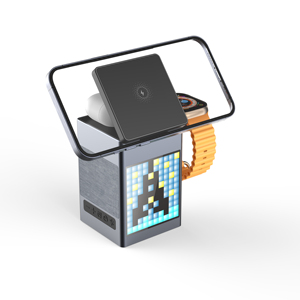 Support de <span class=keywords><strong>chargeur</strong></span> <span class=keywords><strong>sans</strong></span> <span class=keywords><strong>fil</strong></span> multifonction 15W Chargement rapide RVB LED <span class=keywords><strong>Pixel</strong></span> Animation Réveil personnalisable <span class=keywords><strong>6</strong></span> 1 RVB personnalisable - Product Image 4