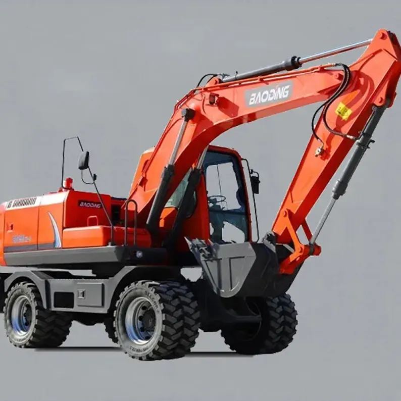 油圧ホイール掘削機doosan140sany建設用10t 14.5トンCE小型電気掘削機