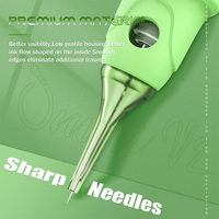 Aiguilles de cartouche PMU POPU Omni V2 RL RS 16 pièces/boîte, compatibles avec les pointes coniques longues, pour tatouage des sourcils, avec couvre-poignée en silicone souple, vente en gros