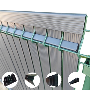 Panneaux de clôture de jardin à bande verticale anti-UV 3D Privacy Lattes de confidentialité en PVC <span class=keywords><strong>rigide</strong></span> Clôture de panneau de 1.53x2.5m avec lattes de confidentialité - Product Image 4