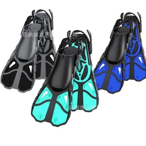 Aletas de Buceo de Talón Abierto para Adultos, PVC, Rigidez Media, para Buceo, Natación y Entrenamiento - Product Image 5