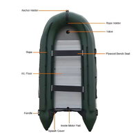 Vente en gros de bateau de pêche en PVC Mini bateau à côtes gonflables de haute qualité avec sol en aluminium Sports Outdoor Usage Léger Durable