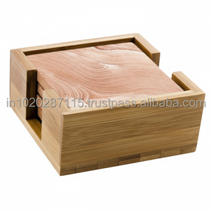 Natural wooden <b>coaster</b> with simple design smooth finish suitable for hot cold cups mugs glasses kitchen dining <b>table</b> - Product Image 1