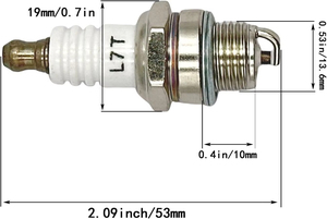 หัวเทียนทดแทนสูงเข้ากันได้กับ RCJ7Y BPMR7A แชมเปี้ยน NGK สำหรับ2จังหวะ43cc 33cc 47cc เครื่องยนต์49cc stihl 017 MS290 MS180 - Product Image 3