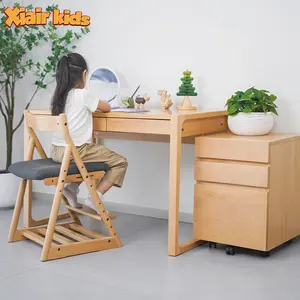 高さ調節可能な子供たち学習デスク人間工学に基づいたスマートスタディ教育用テーブルと子供用本棚付き椅子