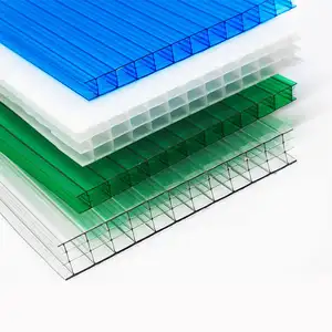 UV-Schutz transparente Alveolar platte 8mm 10mm Gewächshaus Polycarbonat platte für Dach Polycarbonat Hohl blech
