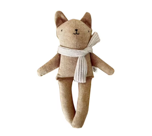 Peluche chat en tissu de coton fait main, jouet en peluche chat artisanal, jouet en peluche chat doux, cadeau pour fille, décoration de la maison, cadeau d'anniversaire - Product Image 1
