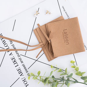 Bolsa de Joyería de Microfibra con Logotipo Personalizado, 9*9cm, con Lazo, para Empaque de Joyas Pequeñas - Product Image 3