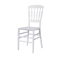 Chaises en résine plastique de luxe pour banquets d'hôtel, chaises blanches Napoléon pour événements de mariage