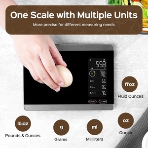 Balance de cuisine numérique intelligente haute précision 1 gramme, 500g, en <span class=keywords><strong>verre</strong></span> <span class=keywords><strong>trempé</strong></span>, rechargeable, arrêt automatique pour café, fruits et nutrition - Product Image 2
