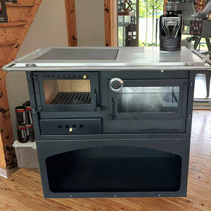 Estufa <span class=keywords><strong>de</strong></span> Cocina Portátil Moderna <span class=keywords><strong>de</strong></span> Acero <span class=keywords><strong>de</strong></span> Alta Eficiencia, Horno para Barbacoa Interior, Chimenea Independiente <span class=keywords><strong>de</strong></span> <span class=keywords><strong>Leña</strong></span>, Decorativa en Negro - Product Image 1