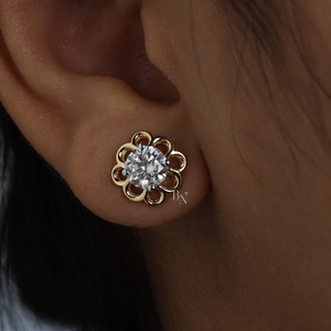 Contemporary Lab Grown Diamond <b>Earrings</b> for Women <b>Silver</b> 10K Gold 14K Gold 18K Gold Elegant Accessories - Product Image 4