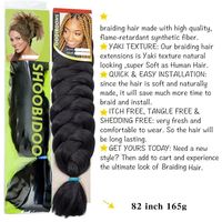Échantillon Gratuit - Extensions de Cheveux Synthétiques Ombrés Extra Longs pour Tresses au Crochet Jumbo de 24 à 82 Pouces