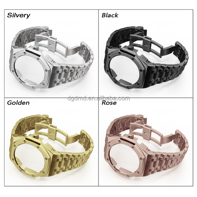 New Arrival Professional Metal Offshore Case with Stainless Steel Strap Watch Bands Compatible GA-2100 GA-2110 GA-B2100 Mod Kit