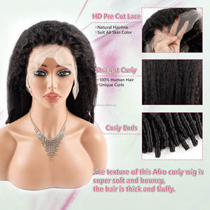 12A Virgin Hair Glueless <strong>Wig</strong> 300% Kinky Straight with Sprial Curl End bob 13*4 Lace Front Bomb <strong>Afro</strong> Curly Human Hair <strong>Wigs</strong> - Product Image 4
