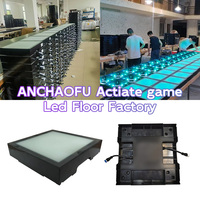 Sol de jeu LED interactif actif avec panneaux lumineux carrés, activez les salles de jeux pour les enfants, centres de divertissement d'arcade