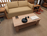 Mobilier moderne, pratique et intelligent en bois Table basse extensible à ouverture rabattable pour le salon ou la chambre à coucher