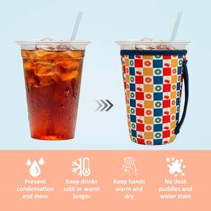 Funda Aislante Reutilizable para Vasos de <span class=keywords><strong>Café</strong></span> Helado, para Bebidas Frías, Funda de Neopreno para Vasos de <span class=keywords><strong>Café</strong></span> Frío, 16-32 oz - Product Image 3