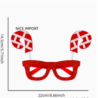 Lunettes de Noël style chapeau haut de forme HO pour enfants et adultes, décorations de Noël avec monture de lunettes pour fête de Noël