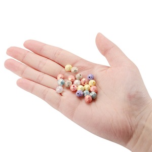 Acrylic Faceted <b>Beads</b> Candy Color Round Shape For Jewelry Making DIY Craft Supplies Loose <b>Beads</b> With Holes 10mm Size - Product Image 5