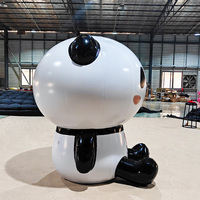 Panda géant gonflable en PVC imperméable et durable, mascotte gonflable de dessin animé pour la publicité en extérieur