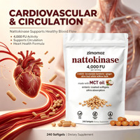 OEM Nattokinase 4000 FU Softgels CoQ10 Bromelain Kunyit Jahe Daun Zaitun Kulit Willow Putih Minyak MCT Berlapis Enterik untuk Dewasa