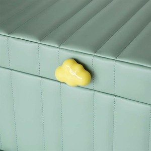 Thiết lập của 2 chần thiết kế màu xanh lá cây Da lưu trữ thân với dễ thương gốm xử lý tùy chỉnh trang trí tổ chức cho trẻ em phòng - Product Image 3