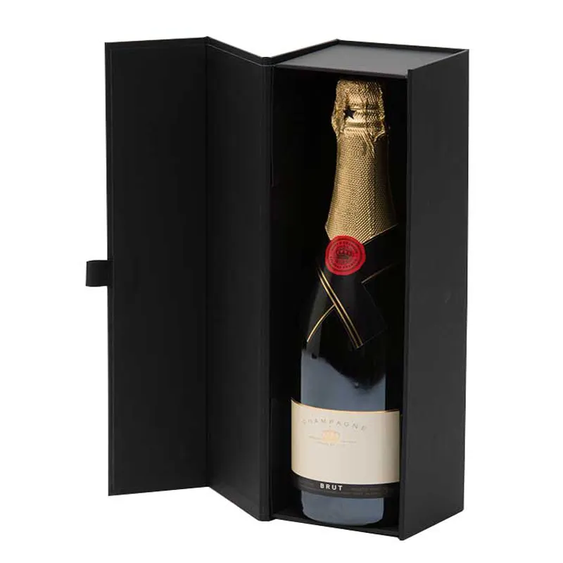 Kotak Hadiah Karton Wiski Sampanye Anggur Minuman Keras Terbaik Personalisasi Mewah untuk Pengemasan