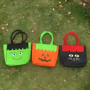 Bolsas de compras populares Estampado a cuadros de Halloween Bolsa de compras barata Bolsas de dulces de fábrica Bolso de regalo Nuevas vacaciones Lindo