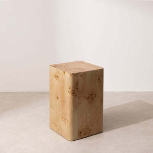 Mesa de Noche Cilíndrica de Madera Jia Wenjun T26, Mesa Auxiliar de Estilo Vintage - Product Image 2