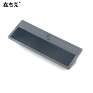 Poignée de tirage encastrée en plastique rectangulaire pour armoire LS711 Noir Blanc - Product Image 4