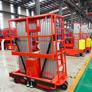 Plataforma de Trabajo Aérea Eléctrica de Aleación de Aluminio con Elevación Vertical de Doble Mástil Hidráulico de 6m, 8m y 12m - Product Image 4