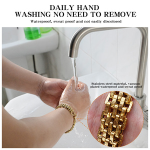 Người Đàn Ông Phong Cách Không Thấm Nước Chuỗi Vòng Đeo Tay Quà Tặng Cho Kỷ Niệm Đảng Mặc Đồ Trang Sức Thời Trang Bangle Cho Người Đàn Ông - Product Image 5