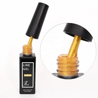 15ml Easy French Liner UV Gel Peinture Polonais Stripe Dessin Blanc Argent Graffiti Thin-Line Brush Nail Art Polish Gel UV 2in1