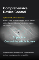 Tuya Wifi Smart Home 8 pulgadas Smart Inwall Panel de Control Central multifunción con Zigbee Gateway Alexa Music System integrado