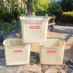 Waterstar Home Storage <b>Basket</b> 39.5x29.5x36cm Plastic <b>Stackable</b> Rectangle Neatening Box For Kitchen Toy Clothes - Product Image 1