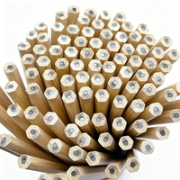 Crayons hexagonaux et triangulaires en bois brut blancs, personnalisables avec logo, HB 2B, pour étudiants, hôtels, cadeaux, publicité