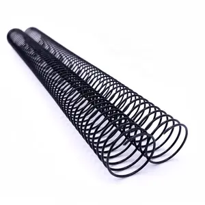 YPS Excellent Quality Black Color 30mm Nylon Coated Metal Spiral Binding Coil Spiral For Book Binding Comb