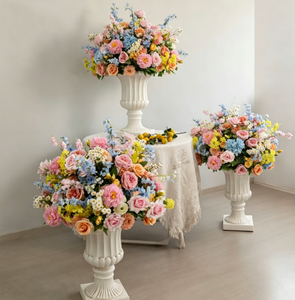 Roses en soie artificielles M-150 pour jardin, arrangements floraux, toile <span class=keywords><strong>de</strong></span> fond, verdure, accessoires photo <span class=keywords><strong>de</strong></span> mariage, décoration, fleurs artificielles - Product Image 4